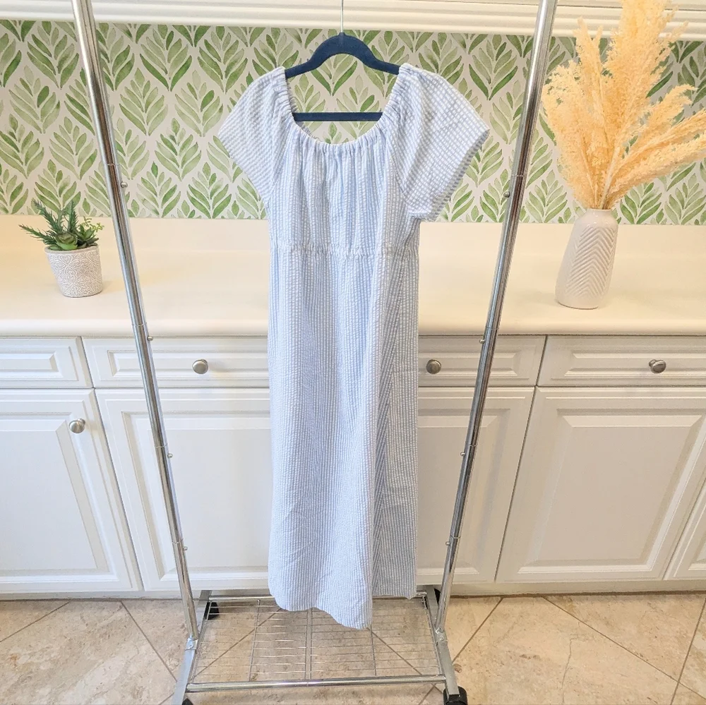 Wendy -Peter Pan -Costume Blue Stripe Nightgown Large